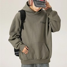 투니스 남성 자수 루즈핏 후드 티셔츠