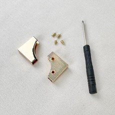 가방 모서리 코너 장식 뜨개 수예 가죽공예 부자재, 1세트, 가방 모서리장식 (2개)