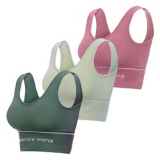 스포츠 브라 노와이어 심리스 브라탑 브라렛 브라 3P 44-55