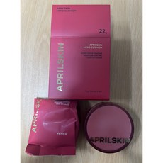 에이프릴스킨 신상쿠션 히어로 쿠션 (본품 + 리필), 22호 핑크베이지, 1개