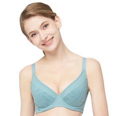 SWEAR 思薇爾 幾何洞感系列 C-F罩 軟鋼圈 涼感 包覆 運動 女內衣 (青石藍)