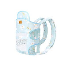 DUWEI 新生兒背帶 前抱式雙用 0-24個月適用, 藍鴨子 透氣款, 1