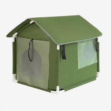 MIAMIA 방수 방한 길 고양이 야외 실외 집 겨울 여름, 1개, 그라스 그린