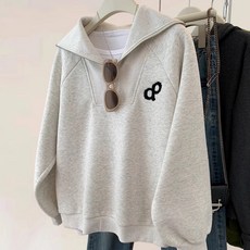 투니스 여성 자수 캐주얼 긴소매 맨투맨 티셔츠