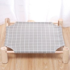 고양이 천 해먹 침대 강아지 애견 우드 의자 소파 원목, 그레이