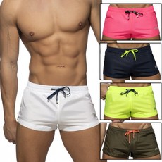 ADDICTED 馬卡龍色四角泳褲 AD 糖果色游泳運動短褲 螢光海灘褲 基本款迷你短褲 內襯沙灘褲 ADS111