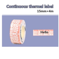 1pcs 15mm * 4m KingJim LR5C MP20 LRRK1C 라벨 TEPRA Lite 프린터와 호환되는 연속 미니 러블리 스티커, Lace pattern