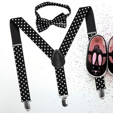 땡땡이 어린이 멜빵 블랙hoh7+9NLE