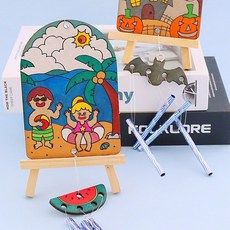 키득키득 와~! 여름이다~! 우드공예 MDF DIY 아트 도어벨, 단일, 5개