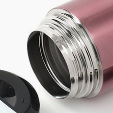 디피몰 스텐 보온조리 보온죽통 1L 로즈레드 미니보온죽통