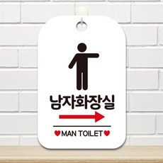 남자화장실 오른쪽 사각안내판 알림판 화이트 현판 카페 출입문패 dba233xh