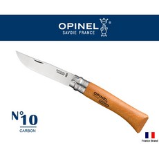 Opinel 法國高碳鋼 Carbone 折刀 No.10 櫸木刀柄, 1個