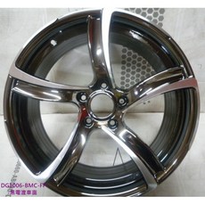 FK鋁圈 18吋 5/114.3 DG1006 黑電渡車面 鋁合金輪圈, 1個