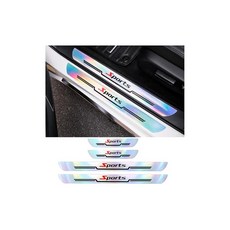 Sandfren 자동차 도어 씰 프로텍터 스포츠 탄소 섬유 미끄럼 방지 차량 엣지 긁힘 보호 자체 접착 엔트리 가드 장식 스티커 SUV RV 트럭용 범용 170904, 화이트