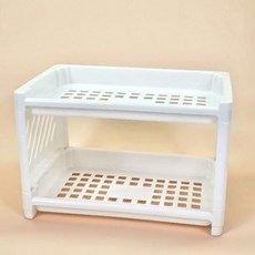 책상 테이블 미니 2단 선반 미니수납선반 미니2단선반 책상2단선반, 화이트