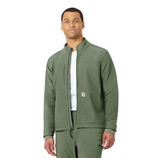 Carhartt 칼하트 Scrubs C80023 남성용 RUGG 어그ed Flex 모던 핏 본디드 플리스 잭 다크 세피아 L_166222, 올리브