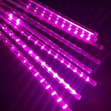 8튜브 EU 플러그 크리스마스 조명 LED 우 비 거리 화환 야외 요정 결혼식, 07 Pink, 02 30cm 8 Tubes, 02 EU 플러그