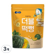 베베쿡 처음먹는 더블떡뻥, 3개, 30g, 백미 + 단호박 혼합맛