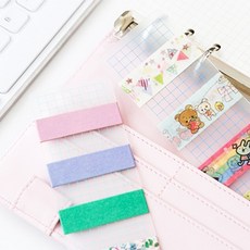 SANS 모눈 그리드 파스텔 마스킹테이프 보관 마테감개, 5개, 핑크