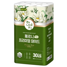 한예지 페르니 프리미엄 와이드 천연펄프 3겹 롤화장지, 30m, 30개입, 1개