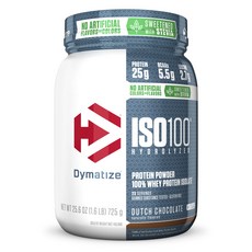 Dymatize ISO 100乳清蛋白粉, 荷蘭式可可粉(Dutch Chocolate), 725g, 1罐