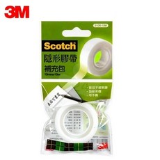 3M 810R-10M 隱形膠帶補充包 辦公室必備 黏性持久, 1個, 透明