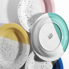 파스타볼 9인치 도자기 빈티지 감성 식기 디저트컵, 아르딘 에센셜 파스타볼 9in 웨일블루