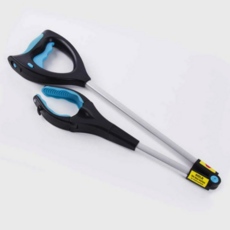 허리안숙이는 접이식 긴만능집게 허리디스크환자집게 서서물건잡기, 블루, 1개