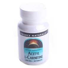 SOURCE NATURALS 乙酰左旋肉鹼錠 250mg, 30顆, 1罐