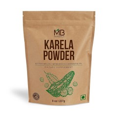 MB Herbals De-Seeded Karela 파우더 8온스 / 227g(0.5파운드) | 100% 순수 비터 멜론 파우더 | Momordica charantia Fr. |, 1개, 227g