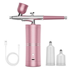휴대용 미스트 분사기 홈케어 수분 공급 피부 관리용 뷰티 디바이스, 핑크 심플 스타일, USB 충전 모델