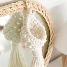 초보 매듭공예 입문용 마크라메 미니바스켓 만들기 패키지 유아만들기키트 유아, 1개