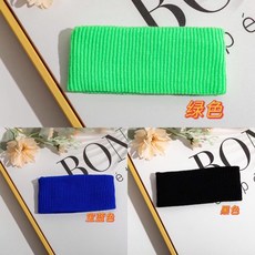 簡約百搭四季能帶針織髮帶女外出網紅洗臉頭帶運動跑步髮帶束髮, 三件特惠裝【綠色+黑色+寶藍色】, 1個