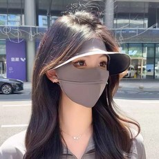 1p/2p 와이드 챙 넓은 uv 차단 햇빛 가리개 썬캡 풀커버 일체형 마스크 모자, 2개, 차콜
