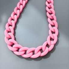 45cm 아크릴 체인 가방 끈 스트랩 장식 부자재 체인줄, 1개, 핑크