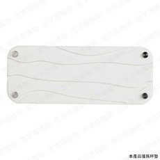 吸水快乾 防滑穩固, 1個, 硅藻土杯墊【水波紋】白色