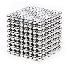 GouRealm 자석볼 5mm 512ea 자석큐브 네오큐브, 실버, 1개