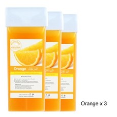 컴팩트 가정용 왁스 워머기 핫 롤온 왁스 키트 히터 포함 - 남녀공용 제모 카트리지 바디 페이스용 크림 워머 세트, 10)072-OrangeX3