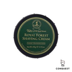CONQUEST 泰勒 Royal Forest 皇家森林刮鬍膏，軟化鬍鬚，保濕肌膚，享受順暢舒適的刮鬍體驗, 1個