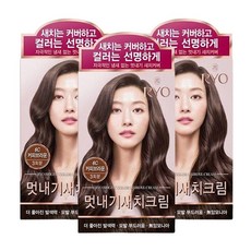 려 우아채 멋내기새치크림 염색약 6종 한방염색약, 6C커피브라운, 3개