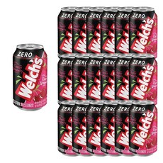 웰치스 제로 체리스트로베리 355ml 24캔, 24개입