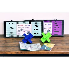 創藝天時 魯班鎖 六子聯芳 孔明鎖 解謎挑戰 安全塑膠 STEAM玩具 益智玩具, 綠色