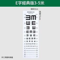 標準視力表掛圖 E字, 如圖所示, 雙E
