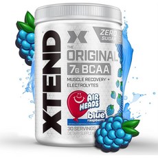 Xtend BCAA 파우더 에어헤즈 블루베리 맛 미국 직배송 423g, 1개