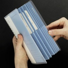 여행기록 휴대용 파일 정리함 스티커 카드 수납 클립 해외 티켓 커플 감성 빈티지 신혼, 1개, 스카이블루 수납북 1권 24페이지