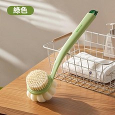 長柄浴刷 雙面搓澡刷, 牛油果綠【三合一】搓澡刷, 1個