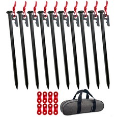 [YOGOTO] 30cm (10 페그 세트 딱딱한 흙 모래 잔디 용 터프 페그 φ10mm 스테이크, 1개