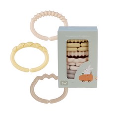 아이블린 유아용 고리 장난감 치발기 손감각 장난감, 1세트, 코지, 12P