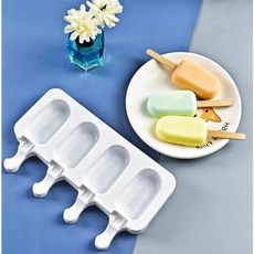 矽膠冰淇淋模具 4 格 無蓋設計 派對適用, 1Pc