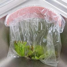 물결샵 흡착식 씽크대용 쓰레기통 거치대 주방 고정 간단한 용품 봉투 홀더 잡화 음식물 수거